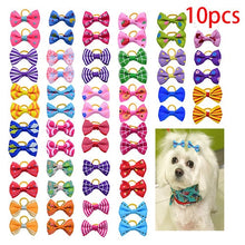 Load image into Gallery viewer, 10/20/30pcs Dog Grooming Bows mix 30colours Cat dog Hair Bows Small Pog Grooming Accessories Dog Hair Rubber Bands Pet Supplier
