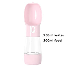 Load image into Gallery viewer, Dog 2 in 1 Bottle Pet Feeder Dog Water Bottle Collapsible Folding Bowl Travel Outdoor Food Water Storage For Cat Dog
