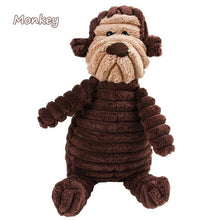 Load image into Gallery viewer, Corduroy Dog Toys for Small Large Dogs Animal Shape Plush Pet Puppy Squeaky Chew Bite Resistant Toy Pets Accessories Supplies
