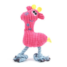 Load image into Gallery viewer, Cleaning Teeth Squeaky Interactive Cartoon Animal Flamingo Shaped Cotton Rope Dog Toy Pet Training Products Pet Chew Toys 1 pcs
