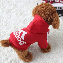 Load image into Gallery viewer, Adidog Clothes, Pet Dog Clothes for Small Medium Dogs, Cotton Hooded Sweatshirt, 2021 Hot Selling Warm Two-Legged Pet Jacket
