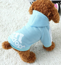 Load image into Gallery viewer, Adidog Clothes, Pet Dog Clothes for Small Medium Dogs, Cotton Hooded Sweatshirt, 2021 Hot Selling Warm Two-Legged Pet Jacket
