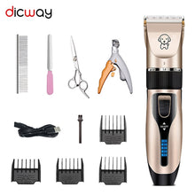 Load image into Gallery viewer, Dicway Pet Cat Hair Clippers for dogs Rechargeable Grooming Shaver professional Set Electric Shear Hair Trimmer for Animal kit
