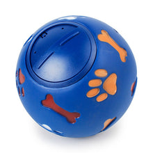 Load image into Gallery viewer, Dog Toy Rubber Ball Chew Dispenser Leakage Food Play Ball Interactive Pet Dental Teething Training Toy Blue Red Diameter 7.5cm
