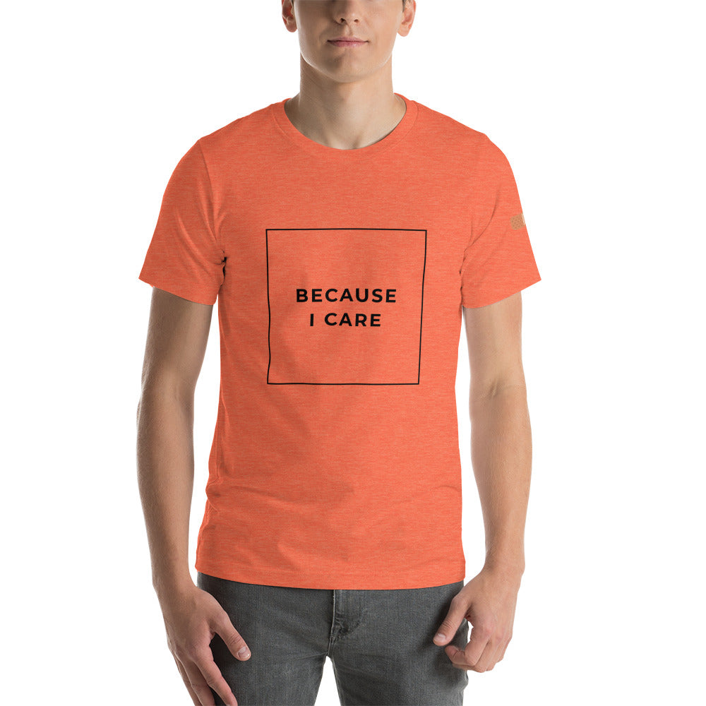 BECAUSE I CARE Short-Sleeve T-Shirt Black Ink 1